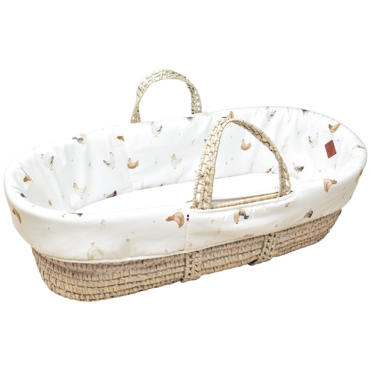 Couffin bébé avec Matelas, Habillage et Drap Housse, GALLINA