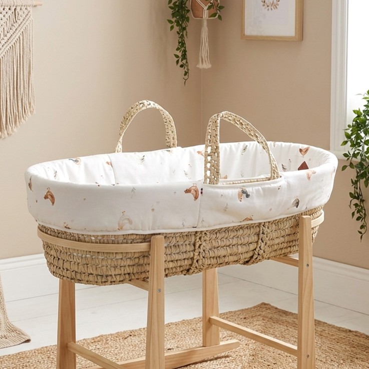 Couffin bébé avec Matelas, Habillage et Drap Housse, GALLINA