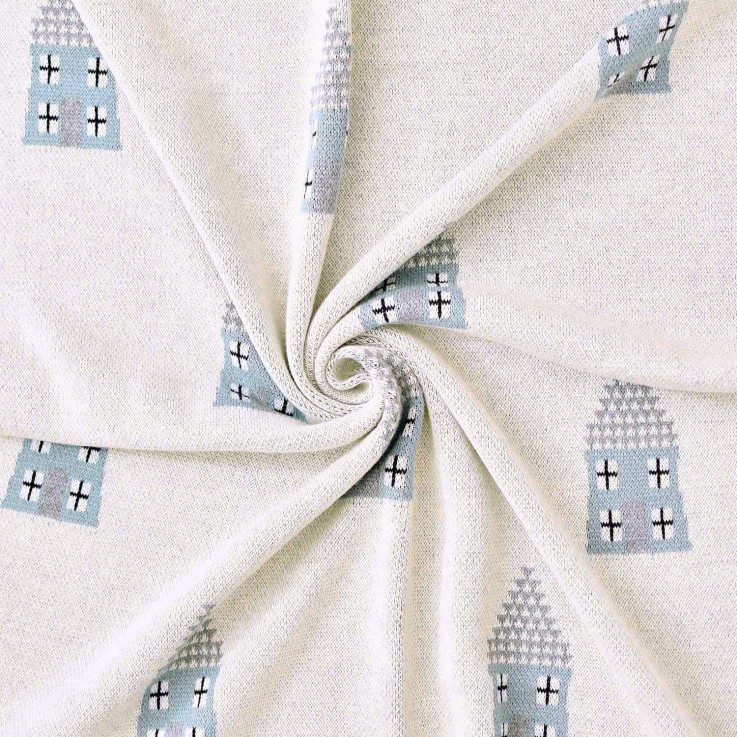 Couverture en coton bio Gots, MAISONS