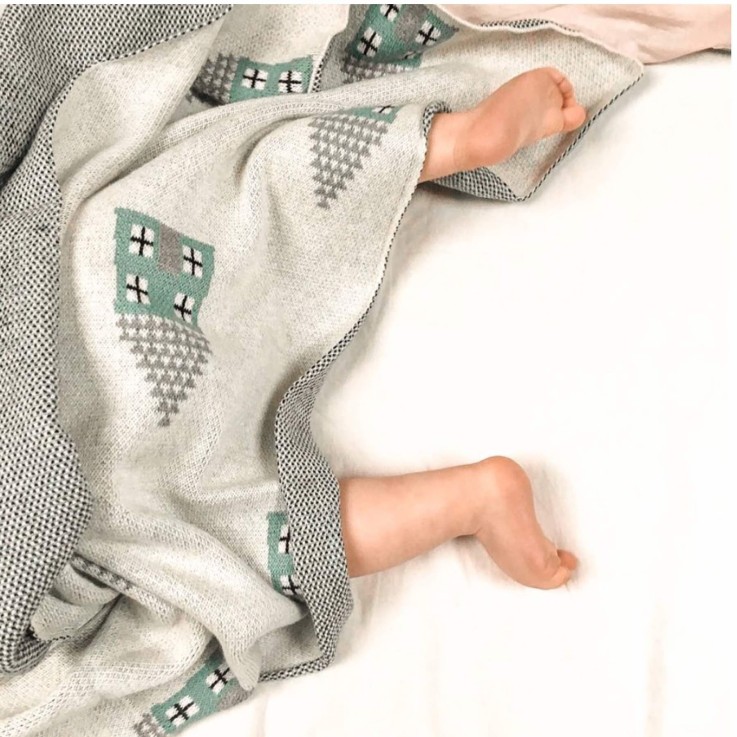 Couverture en coton bio Gots, MAISONS