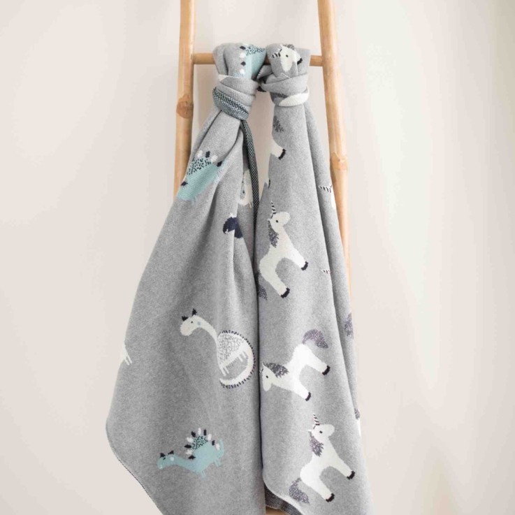 Couverture pour bébé en coton bio, LICORNE