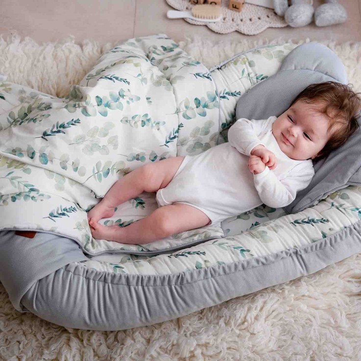 Couverture plaid réversible, Eucalyptus