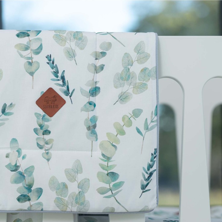 Couverture plaid réversible, Eucalyptus