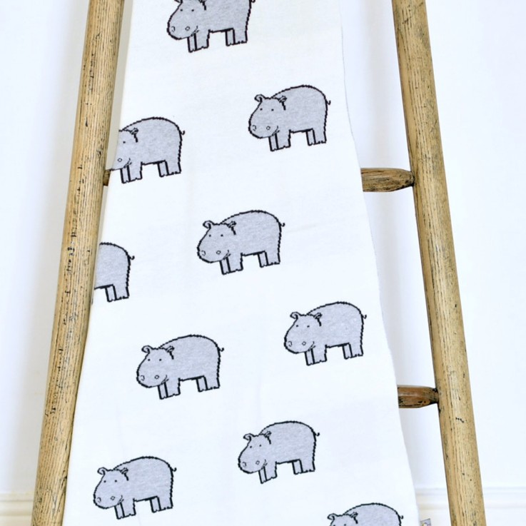 Couverture plaid en coton bio, HIPPO