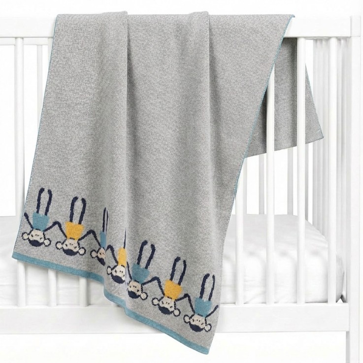 Couverture pour bébé en coton bio, SINGE