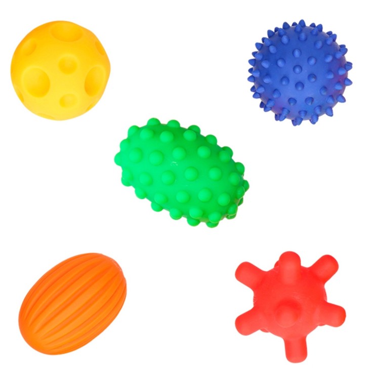 Balles sensorielles Montessori – Coffret de 5 dès la naissance