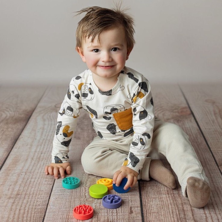 Puzzle sensoriel Montessori XL – Formes tactiles à associer