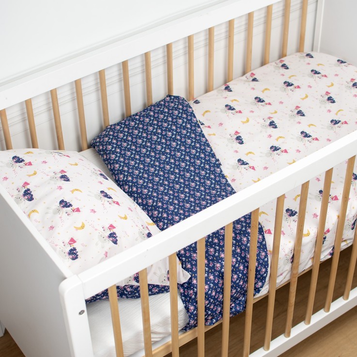 Parure de lit réversible en coton, Fairy Flore