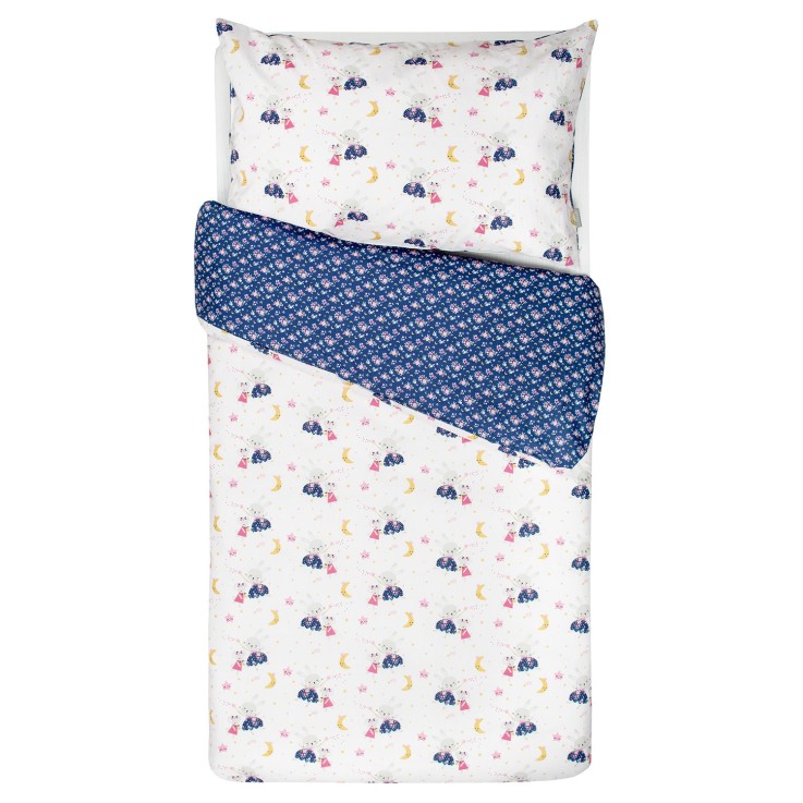 Parure de lit réversible en coton, Fairy Flore