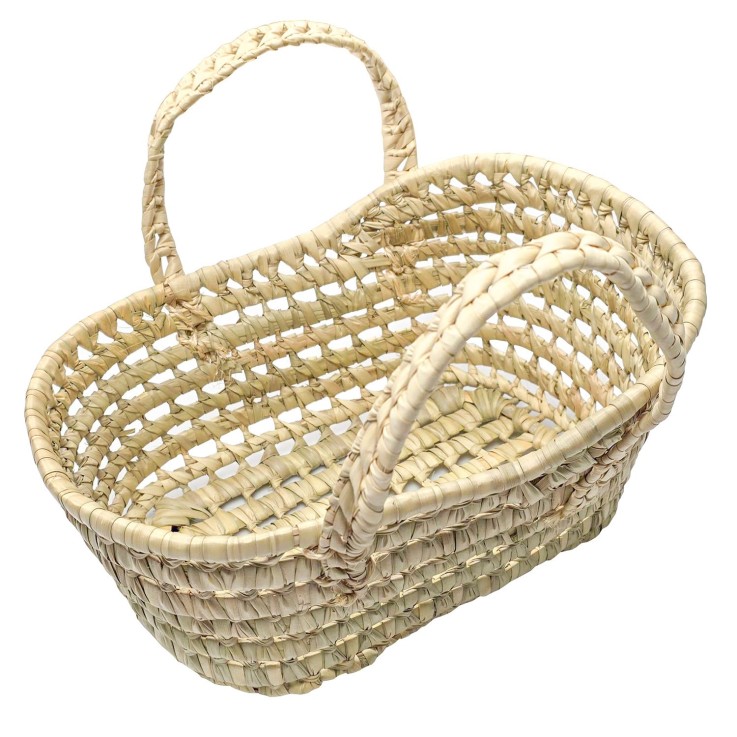 Jouet couffin poupée 35cm en fibres naturelles