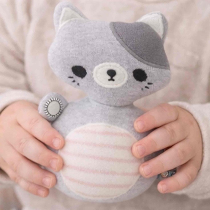 Jouet d'éveil bébé – Culbuto Chat en coton