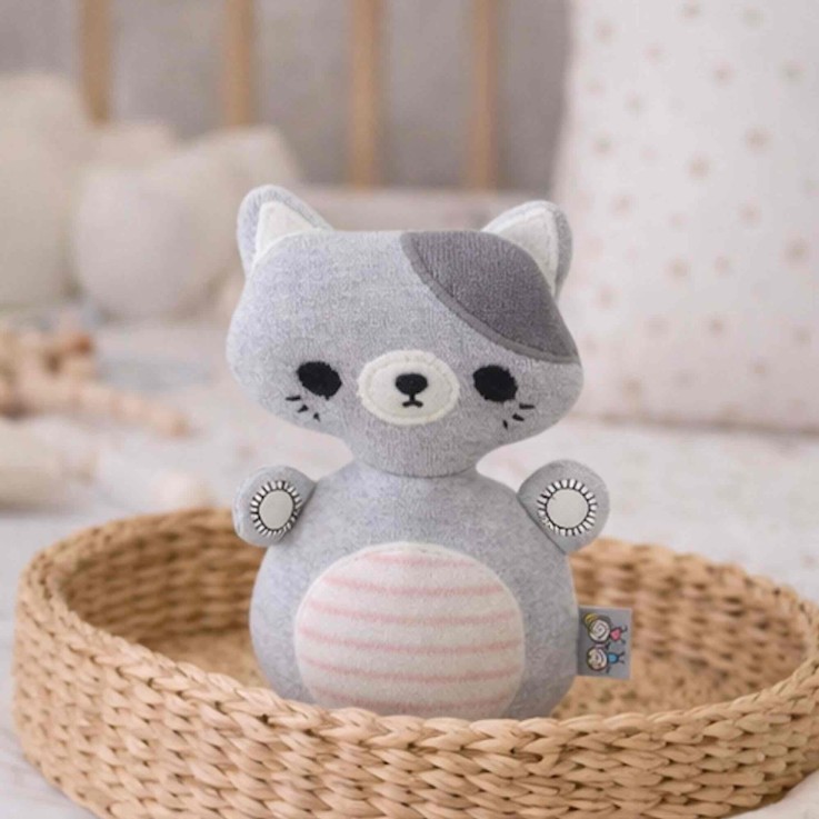 Jouet d'éveil bébé – Culbuto Chat en coton