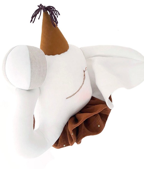 Trophée mural Éléphant en...