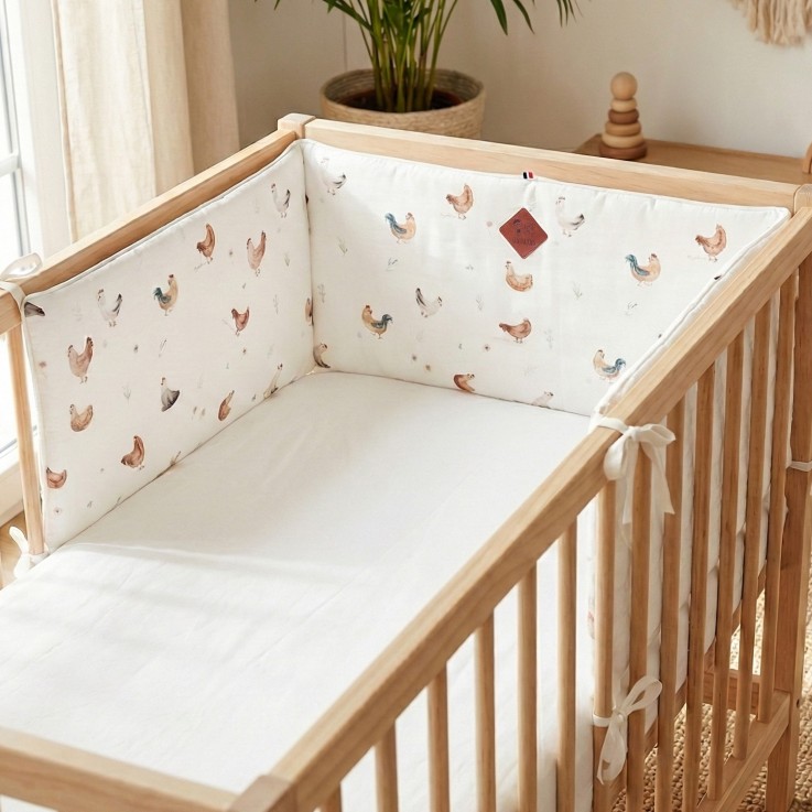 Tour de lit universel en gaze de coton, GALLINA