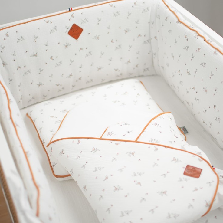 Tour de lit universel en gaze de coton, Melody