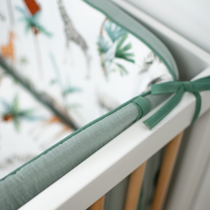 Tour de lit universel en gaze de coton, Safari