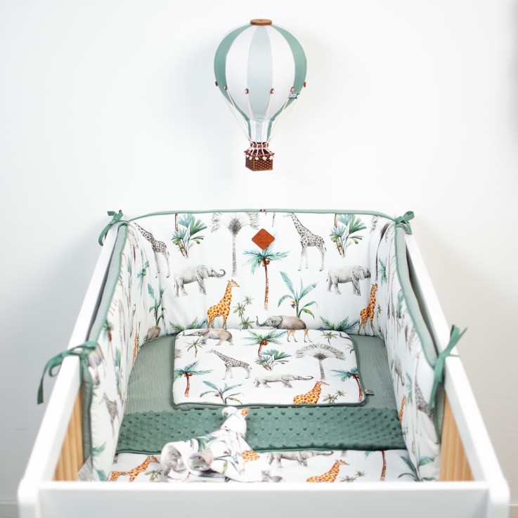 Tour de lit universel en gaze de coton, Safari