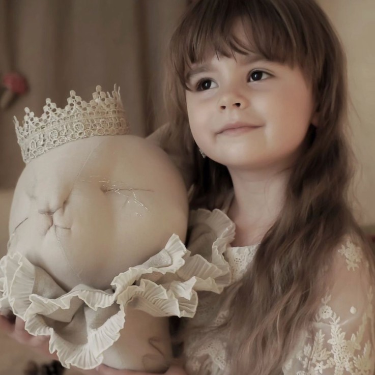 Trophée mural Chat en lin – décoration chambre bébé enfant