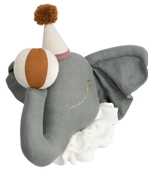 Trophée mural Éléphant gris...