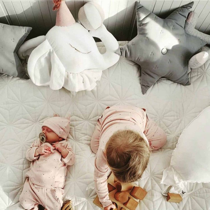 Trophée mural Éléphant en lin – décoration chambre bébé enfant