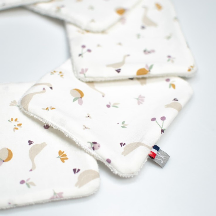 Lingettes bébé lavables 8 pièces, Sidonia