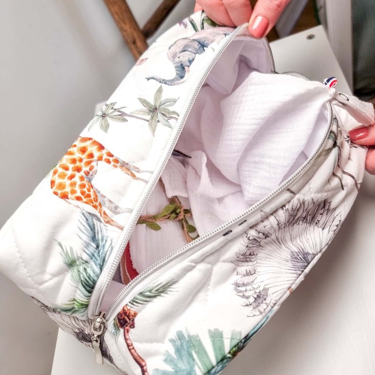 Lingettes lavables en bambou 8 pièces, Safari