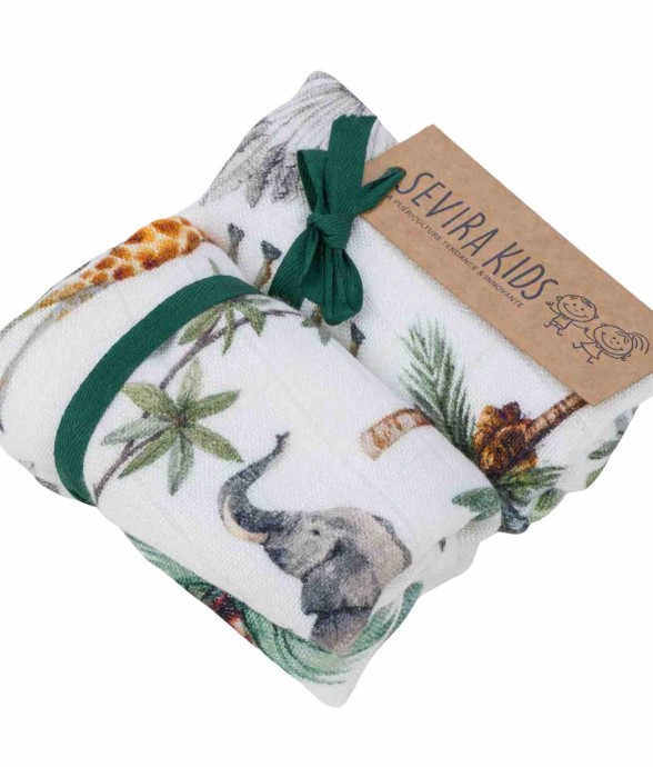 Lot de 2 langes en bambou,...