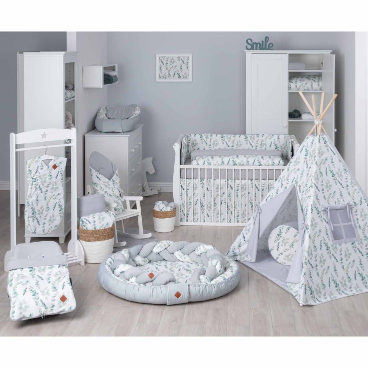 Lingettes bébé lavables 8 pièces, Eucalyptus