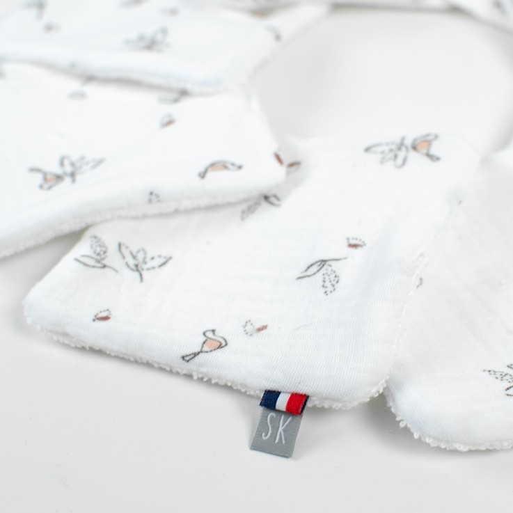 Lingettes bébé lavables 8 pièces, Melody