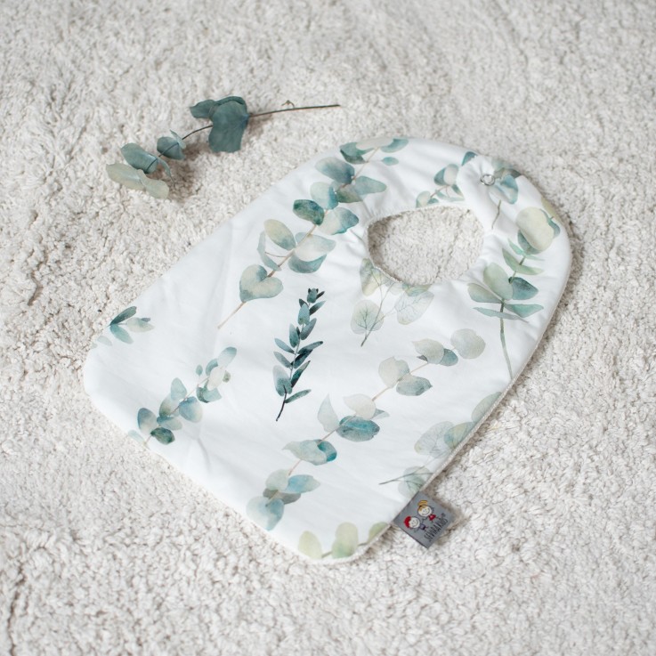 Bavoir en coton, Eucalyptus