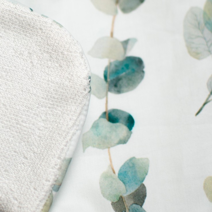 Bavoir en coton, Eucalyptus