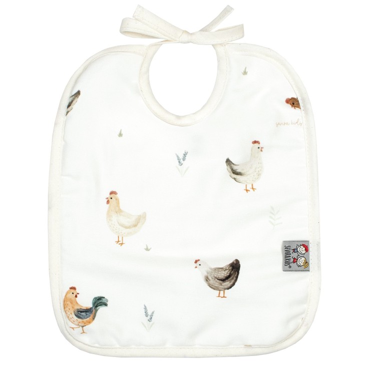 Bavoir à nouer en coton, GALLINA