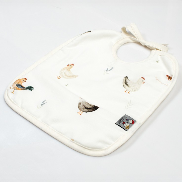 Bavoir à nouer en coton, GALLINA