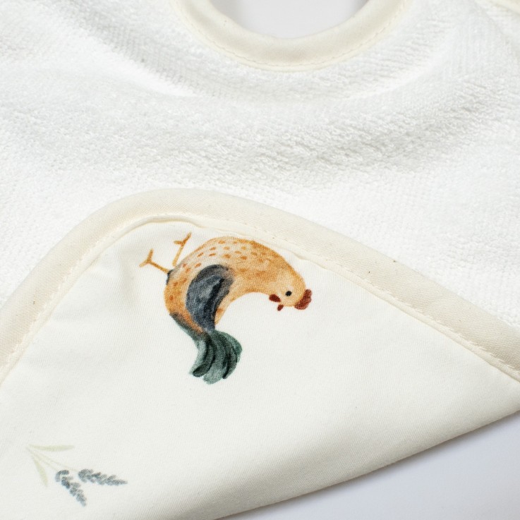 Bavoir à nouer en coton, GALLINA