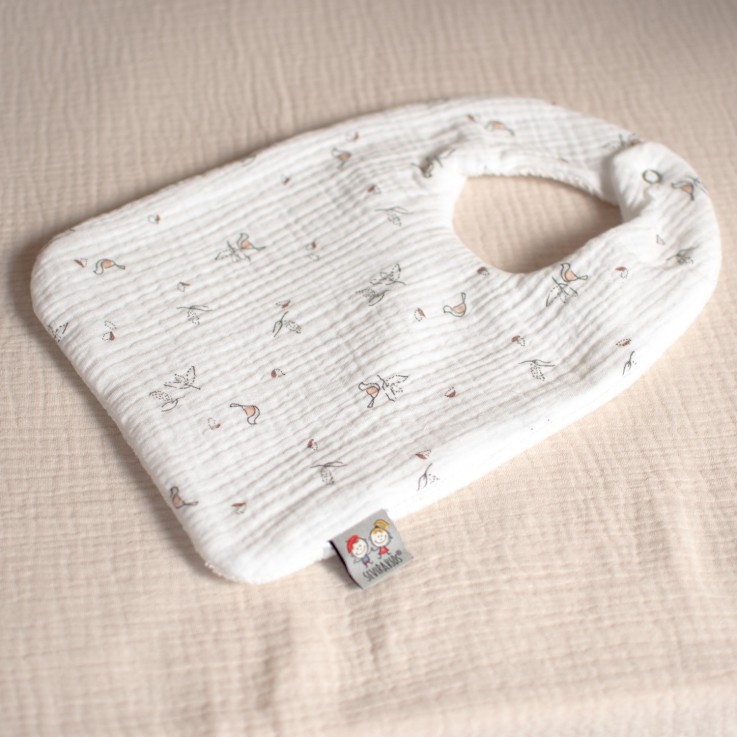 Bavoir en gaze de coton, Melody