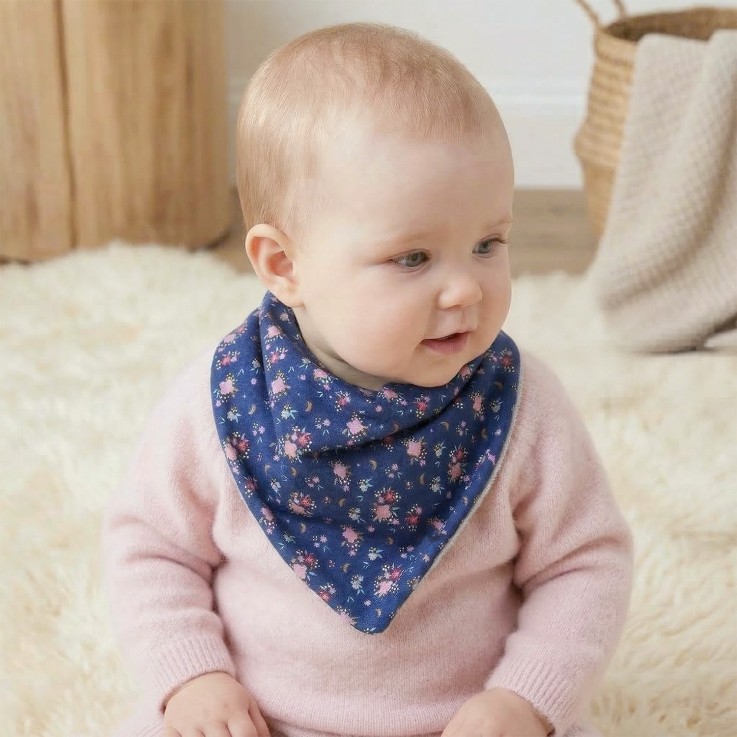 Bandana cache-cou réversible, FLORE