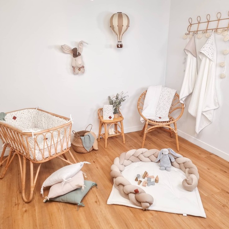 Protège carnet de santé bébé en coton, Sidonia