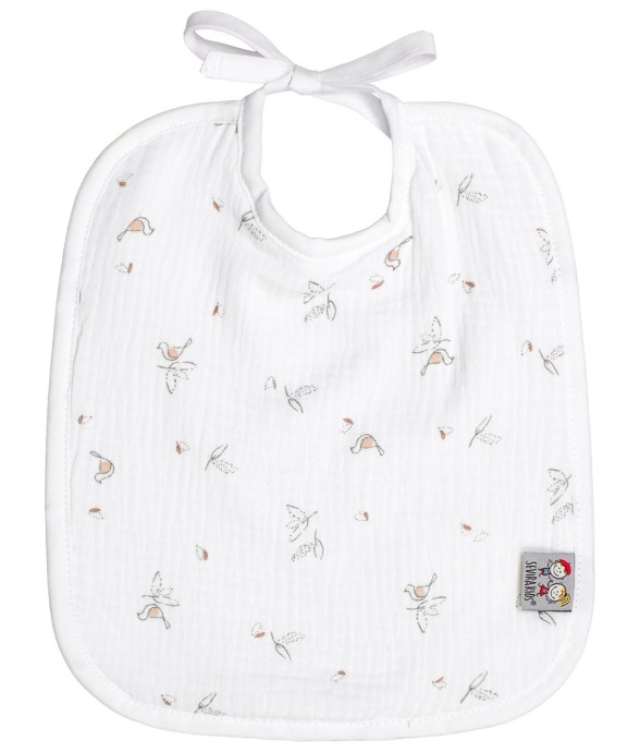 Bavoir à nouer en gaze de...