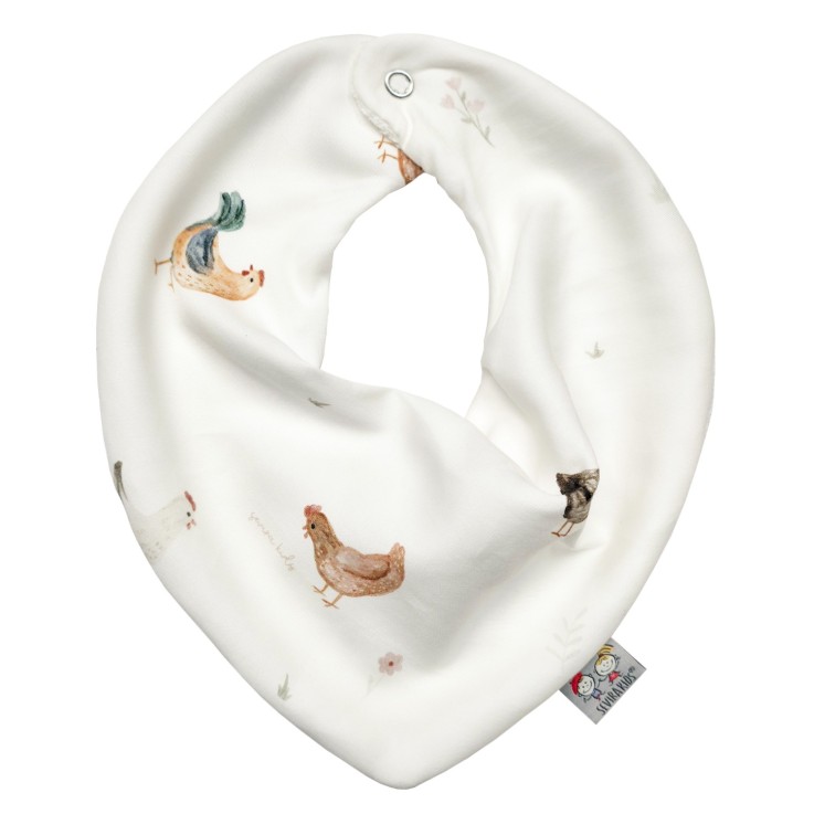 Bavoir bandana en coton, GALLINA