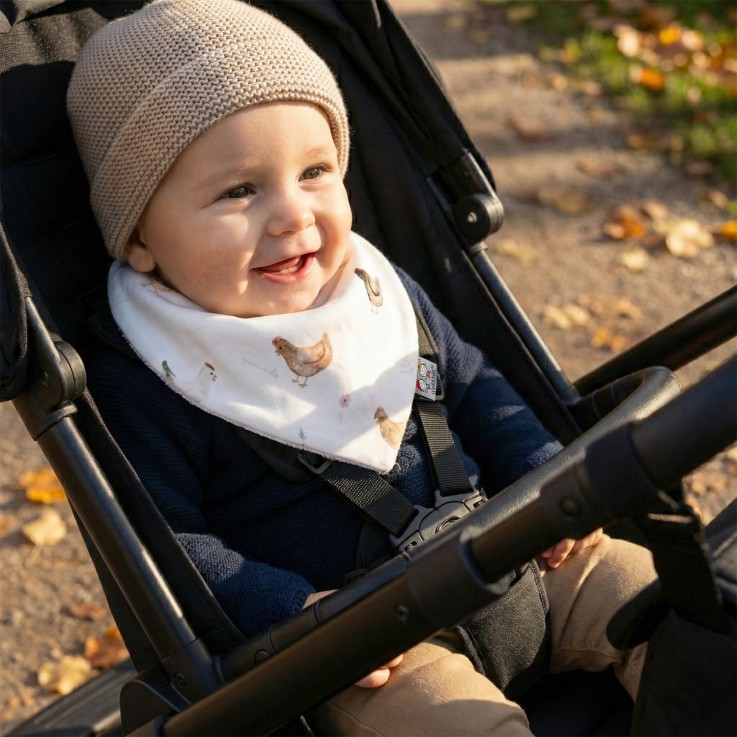 Bavoir bandana en coton, GALLINA