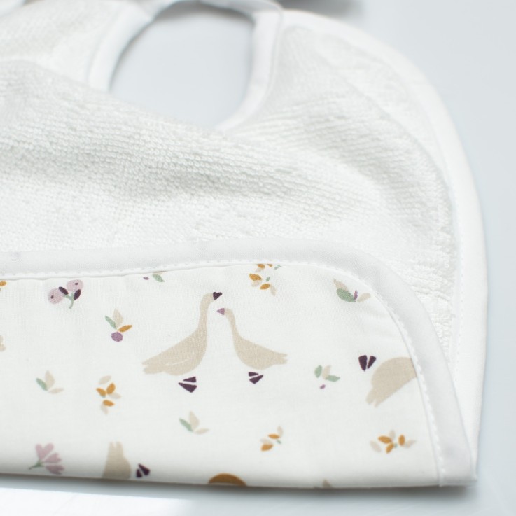 Bavoir à nouer en coton et bambou, Sidonia