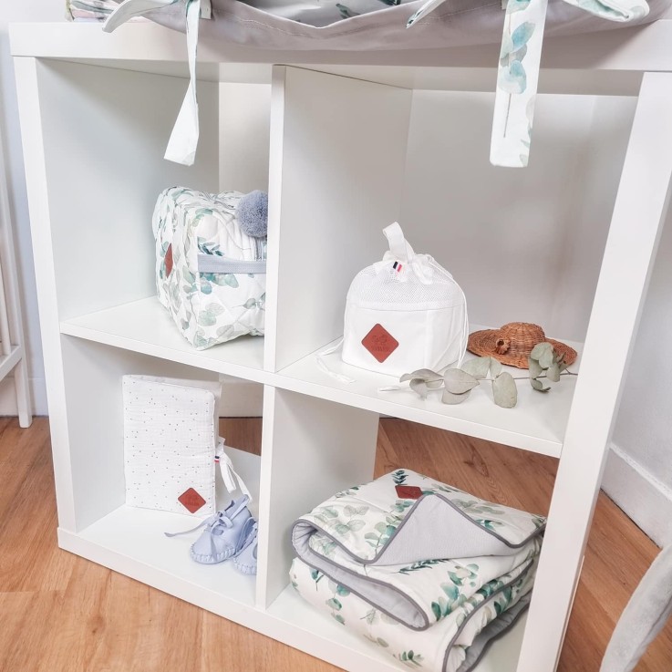 Bavoir bandana en coton, Eucalyptus