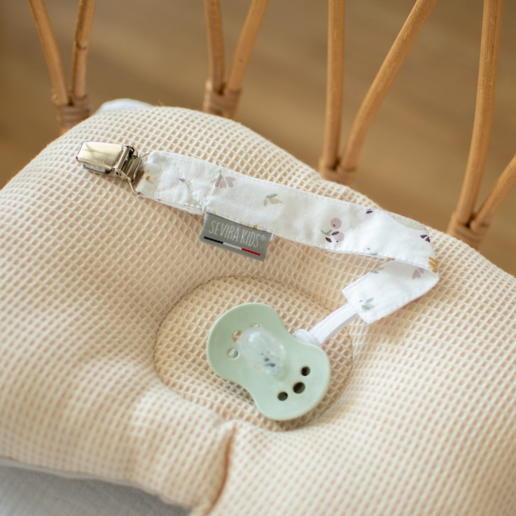 Attache tétine  en coton, Sidonia