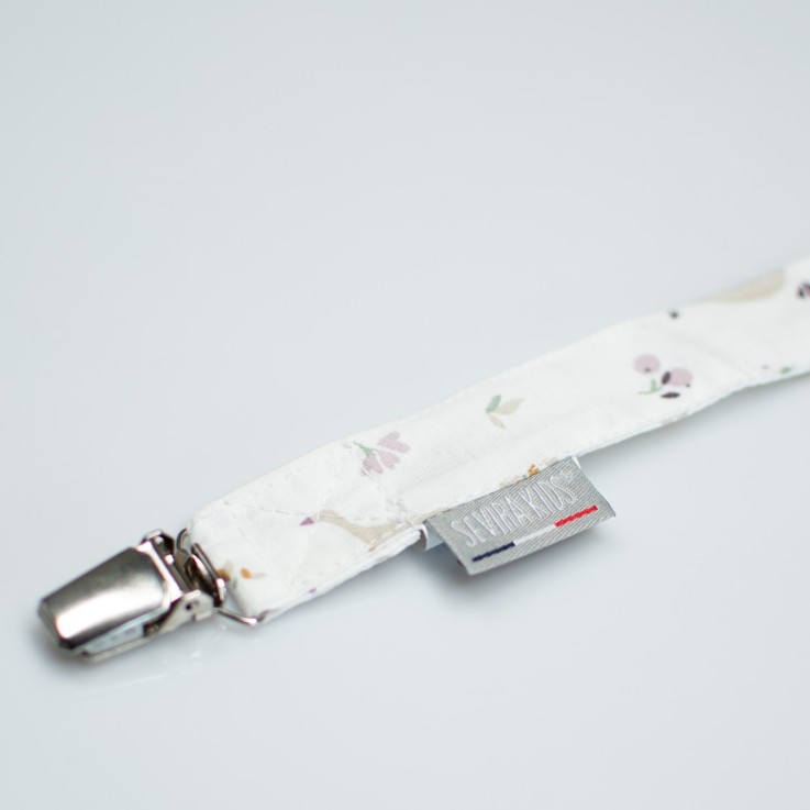 Attache tétine  en coton, Sidonia