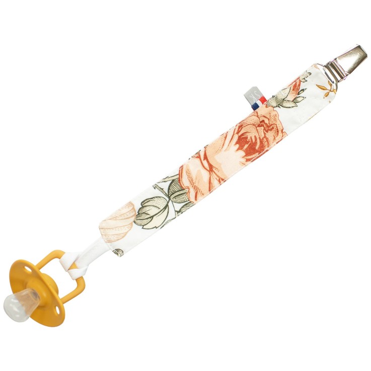 Attache tétine  en coton, Néo Vintage