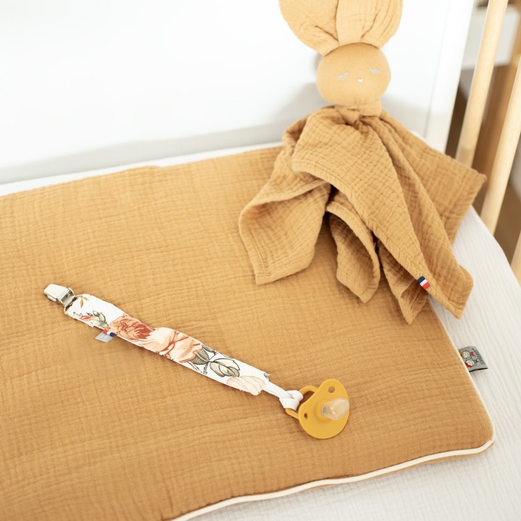 Attache tétine  en coton, Néo Vintage