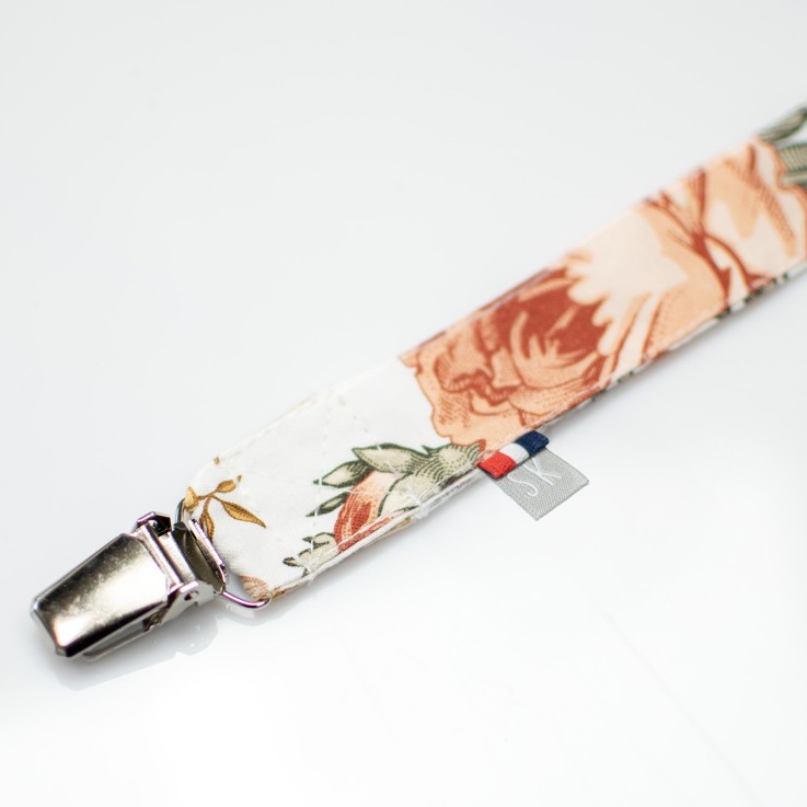 Attache tétine  en coton, Néo Vintage