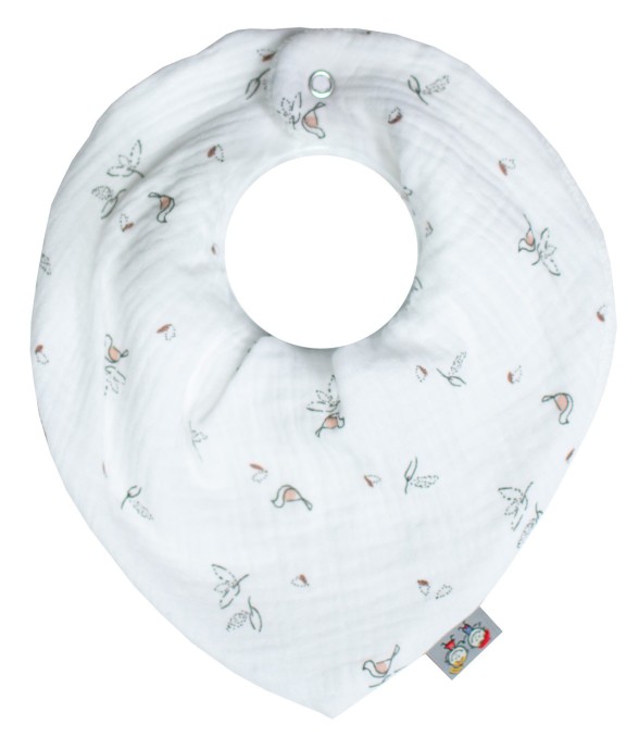 Bavoir bandana gaze de...