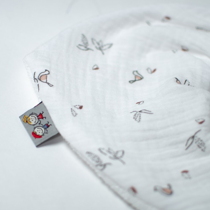 Bavoir bandana gaze de coton, Melody