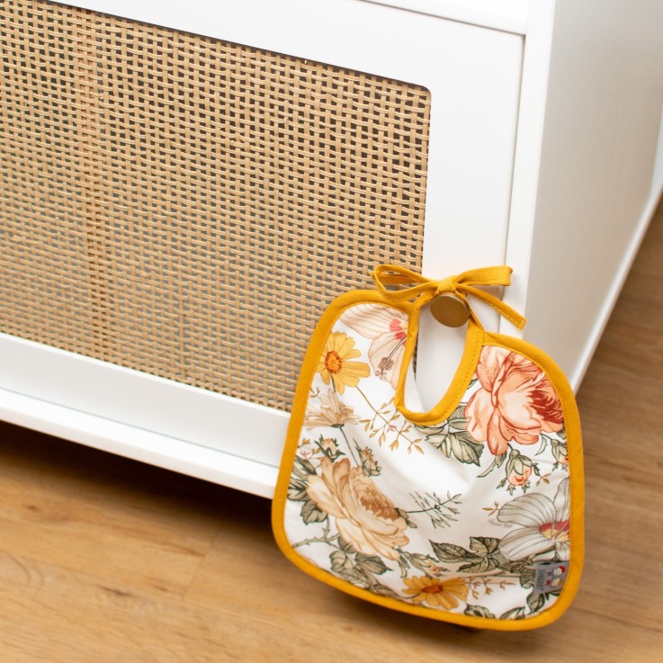 Bavoir à nouer en coton et bambou, Néo Vintage